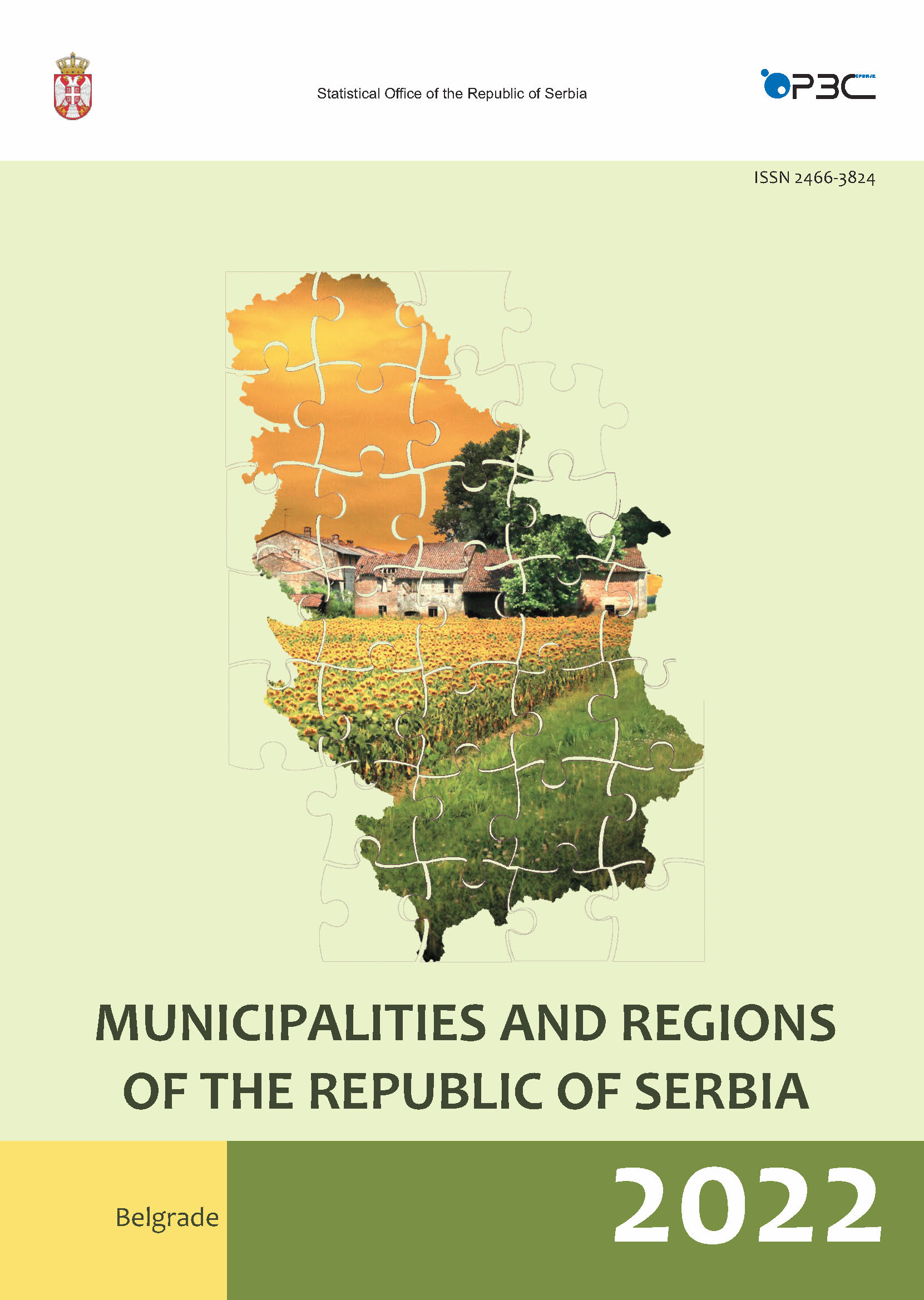 Municipalities and regions, 2022